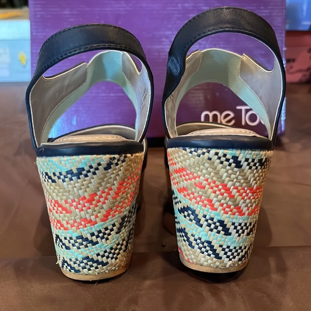 New in box 7.5 wedges in navy, mint, and coral. - Picture 5 of 7